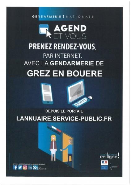 Du nouveau à la Gendarmerie de GREZ EN BOUERE !